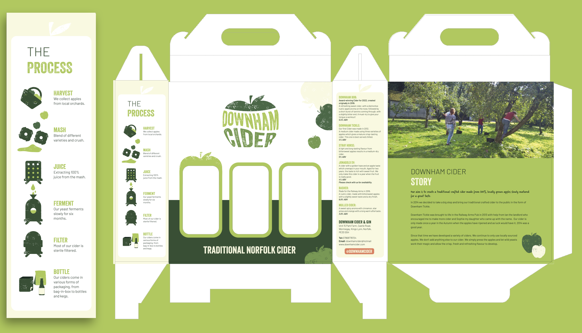 downham-cider-packaging creation identite visuelle artisanale packaging